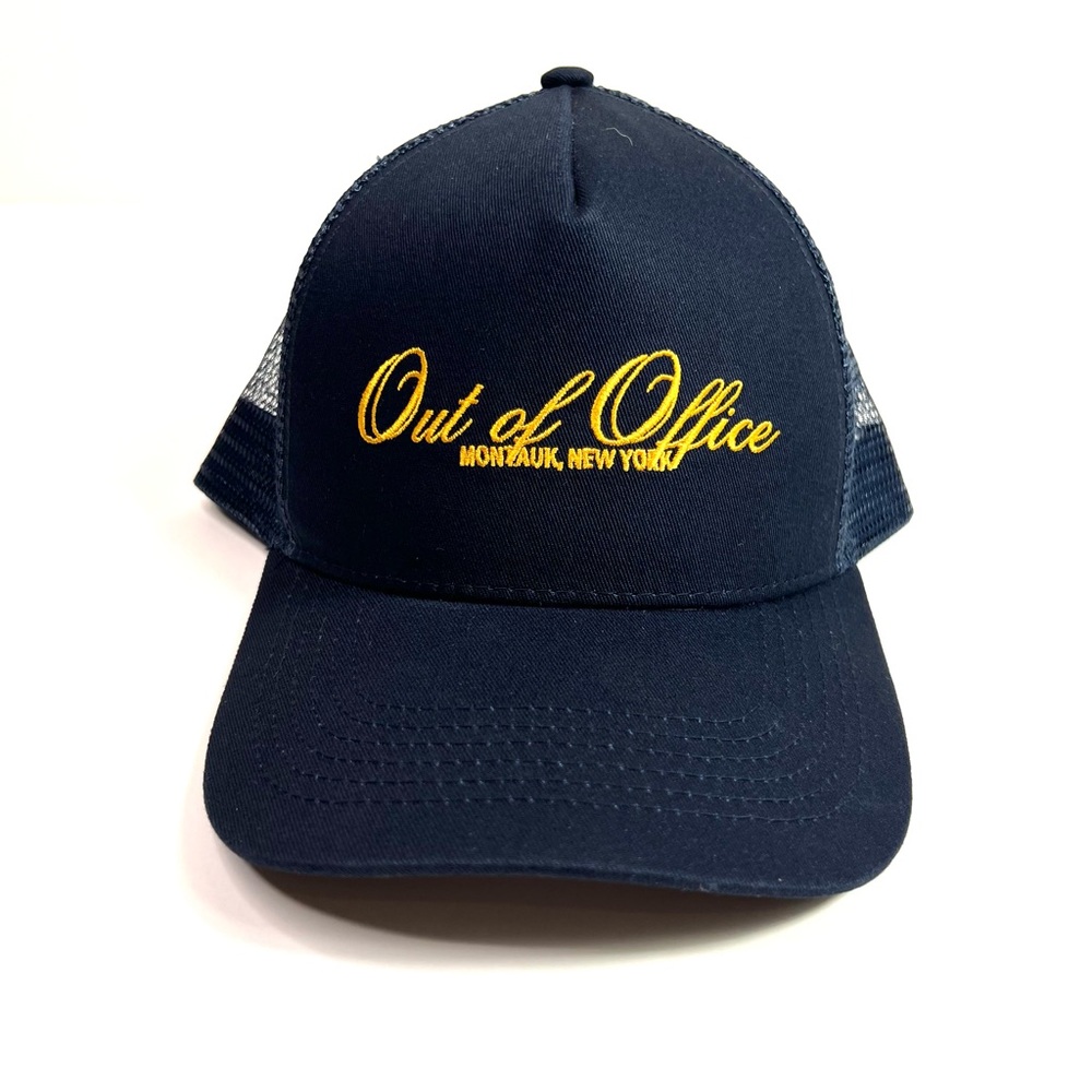 Almere Out of Office Trucker Hat Embroidered Blue
